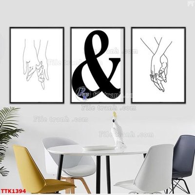 File gốc File bộ tranh treo tường decor TTK1394 (thiết kế) độc quyền