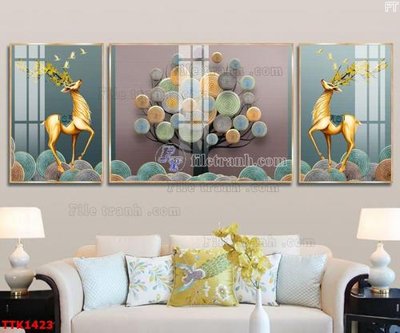 File in mica File bộ tranh treo tường decor TTK1423 (bản gốc) làm vách ngăn