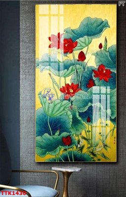 File gốc File bộ tranh treo tường decor TTK1430 (in lụa) cao cấp