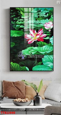 File tranh File bộ tranh treo tường decor TTK1446 (bản gốc) in lụa 5D