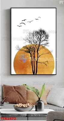 File in trần File bộ tranh treo tường decor TTK1472 (bản gốc) phong cảnh