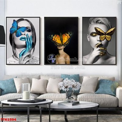 Download file File bộ tranh treo tường decor TTK1594 (gốc) in mica cao cấp