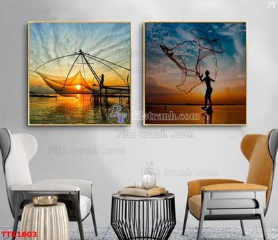 File PSD File bộ tranh treo tường decor TTK1603 (gốc) cho designer