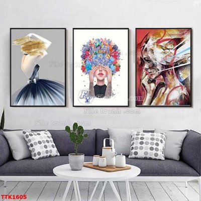 File gốc File bộ tranh treo tường decor TTK1605 (ảnh chi tiết) để in lụa