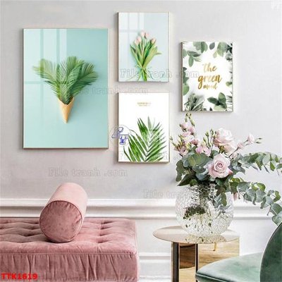 File tranh gốc File bộ tranh treo tường decor TTK1619 (sắc nét từng chi tiết)