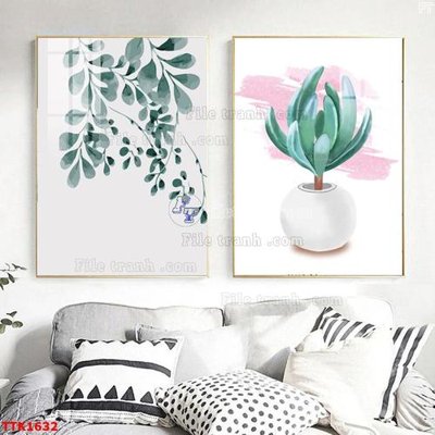 File ảnh File bộ tranh treo tường decor TTK1632 (gốc) in biển hiệu