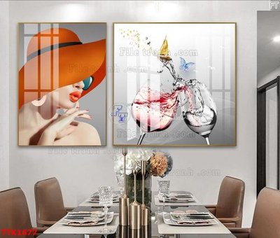 File PSD File bộ tranh treo tường decor TTK1677 (gốc) tách lớp chi tiết
