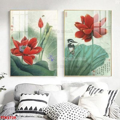 Hình ảnh file gốc File bộ tranh treo tường decor TTK1729 cho in UV