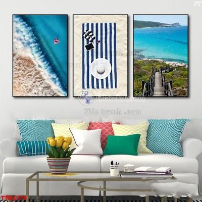 File tranh in trần File bộ tranh treo tường decor TTK1773 (ảnh gốc siêu nét)