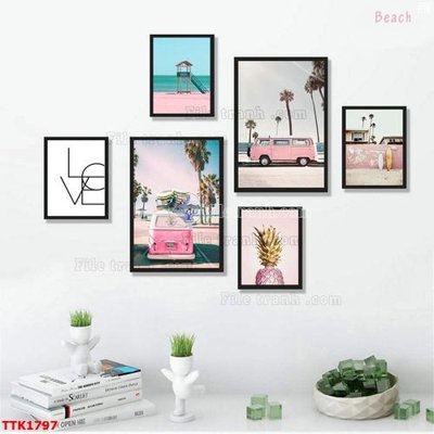 File gốc File bộ tranh treo tường decor TTK1797 (in 3D) cho trang trí