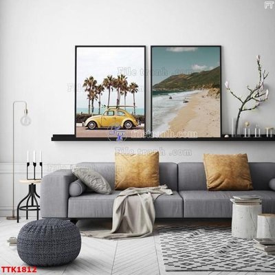 Tải file gốc in lụa File bộ tranh treo tường decor TTK1812 siêu nét