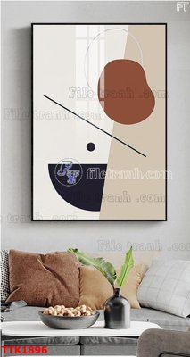 File gốc in ấn File bộ tranh treo tường decor TTK1896 độ phân giải cao