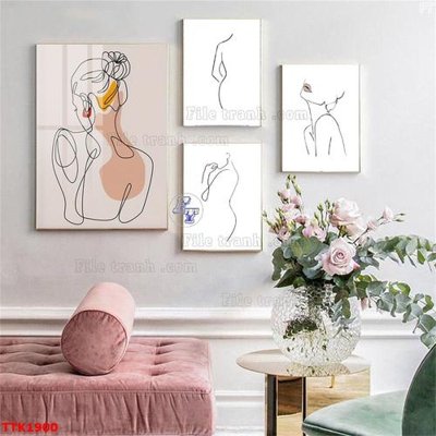 File tranh File bộ tranh treo tường decor TTK1900 (bản gốc) treo quán cafe