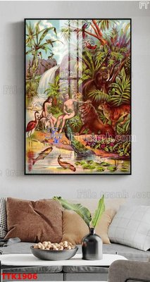 File tranh File bộ tranh treo tường decor TTK1906 (gốc) chủ đề thành phố