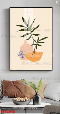 File in mica File bộ tranh treo tường decor TTK1945 (bản gốc) làm vách ngăn
