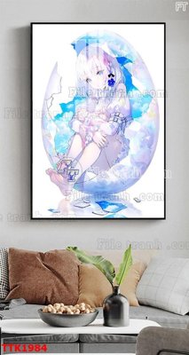 File gốc File bộ tranh treo tường decor TTK1984 (PNG) không nền chất lượng