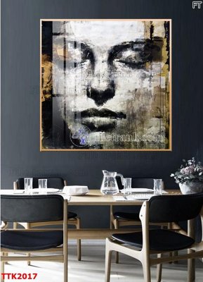 File tranh File bộ tranh treo tường decor TTK2017 (gốc) in vải canvas