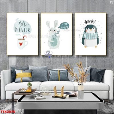 File tranh File bộ tranh treo tường decor TTK2070 (file gốc) chuẩn màu in