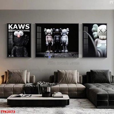 File in ấn File bộ tranh treo tường decor TTK2073 (bản gốc) chất lượng cao