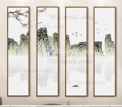 Download file gốc File tranh bộ hiện đại TTK2519 (in lụa) tranh 3D