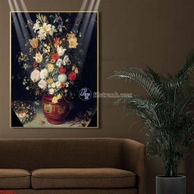 Tải file Tranh tĩnh vật sơn dầu hoa châu âu TV1001 (gốc) chủ đề tôn giáo