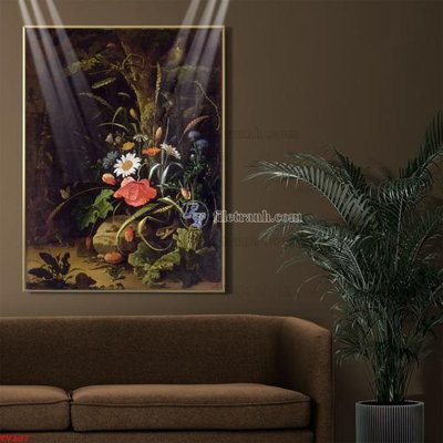 Chi tiết file gốc Tranh tĩnh vật sơn dầu hoa châu âu TV107 (cho in tráng gương)