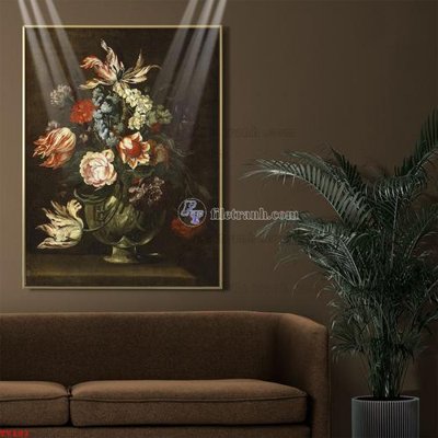 Tải về file tranh gốc Tranh tĩnh vật sơn dầu hoa châu âu TV183 (để in quảng cáo)