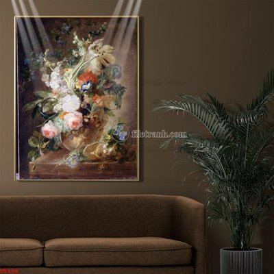 Download file gốc Tranh tĩnh vật sơn dầu hoa châu âu TV198 (dùng cho in ấn)