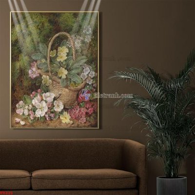 File tranh gốc Tranh tĩnh vật sơn dầu hoa châu âu TV215 (sắc nét từng chi tiết)