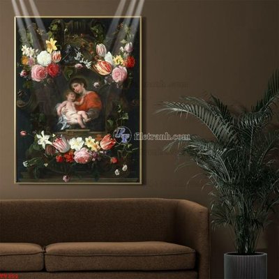 File tranh Tranh tĩnh vật sơn dầu hoa châu âu TV252 (gốc) chủ đề con người