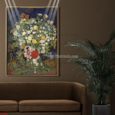 File gốc Tranh tĩnh vật sơn dầu hoa châu âu TV254 cho in ấn và thiết kế