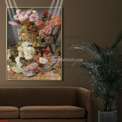 Tải file Tranh tĩnh vật sơn dầu hoa châu âu TV327 (gốc) để in ấn ngay