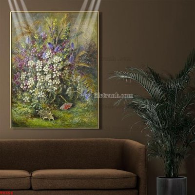 Tải file Tranh tĩnh vật sơn dầu hoa châu âu TV354 (ảnh gốc) in tranh kính