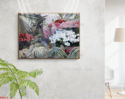Tải file Tranh tĩnh vật sơn dầu hoa châu âu TV371 (gốc) làm tranh treo tường