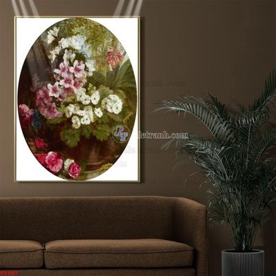 File gốc Tranh tĩnh vật sơn dầu hoa châu âu TV397 (cho in ấn) độc quyền