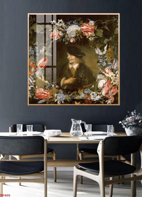 File PSD Tranh tĩnh vật sơn dầu hoa châu âu TV400 (gốc) cho designer