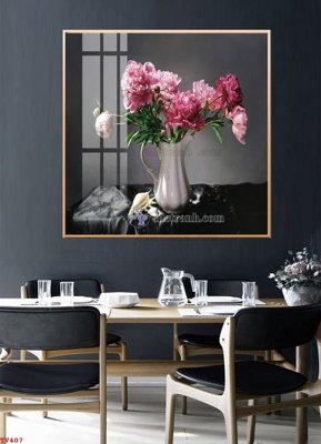 Chi tiết file gốc Tranh tĩnh vật sơn dầu hoa châu âu TV407 (cho in tráng gương)
