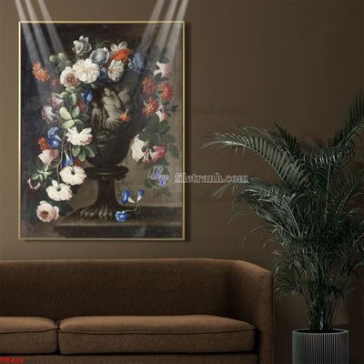 Tải file Tranh tĩnh vật sơn dầu hoa châu âu TV416 (gốc) để in ấn ngay