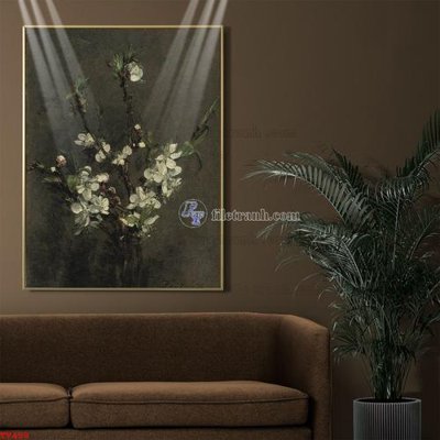Download file gốc Tranh tĩnh vật sơn dầu hoa châu âu TV458 (in mica) trang trí