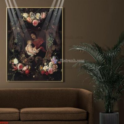 File tranh Tranh tĩnh vật sơn dầu hoa châu âu TV525 (gốc) in film