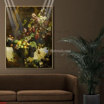 File ảnh gốc Tranh tĩnh vật sơn dầu hoa châu âu TV527 (chuyên in mica)