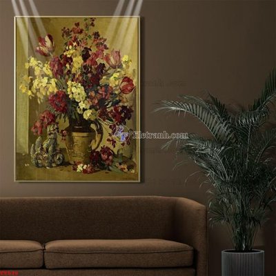 Mua file gốc Tranh tĩnh vật sơn dầu hoa châu âu TV539 (in ấn) tại Filetranh.com