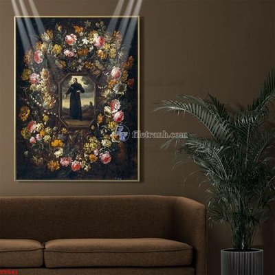 File tranh gốc Tranh tĩnh vật sơn dầu hoa châu âu TV541 (bản đẹp) độc quyền