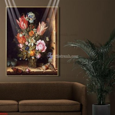 Tải file Tranh tĩnh vật sơn dầu hoa châu âu TV592 (gốc) in trên mọi chất liệu