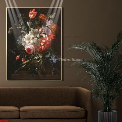 Tải file gốc Tranh tĩnh vật sơn dầu hoa châu âu TV705 (bản PSD) còn layer
