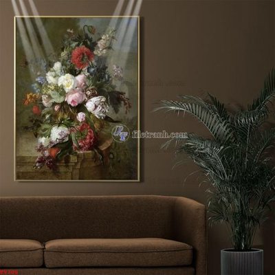 Tải file Tranh tĩnh vật sơn dầu hoa châu âu TV708 (gốc) làm tranh trang trí