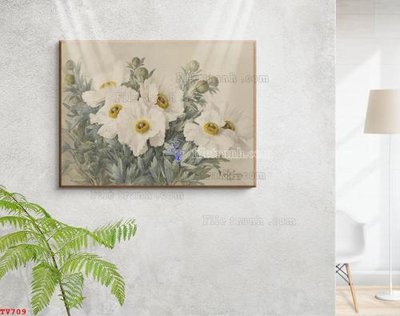Tải file Tranh tĩnh vật sơn dầu hoa châu âu TV709 (gốc) chủ đề tôn giáo