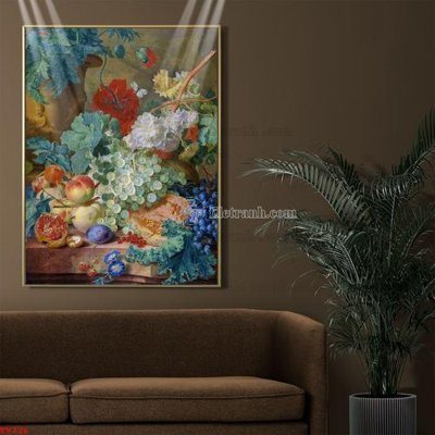 File gốc Tranh tĩnh vật sơn dầu hoa châu âu TV726 (PNG) không nền chất lượng