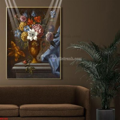 File tranh gốc Tranh tĩnh vật sơn dầu hoa châu âu TV745 (bản đẹp) độc quyền
