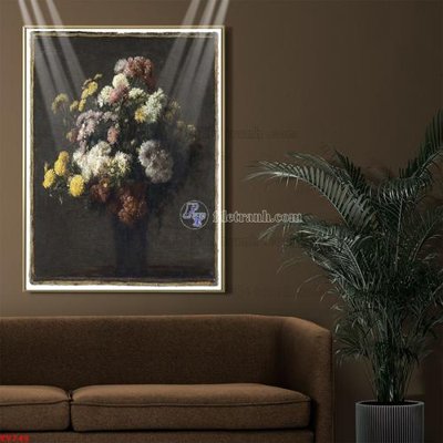 File ảnh Tranh tĩnh vật sơn dầu hoa châu âu TV749 (gốc) in backdrop sự kiện